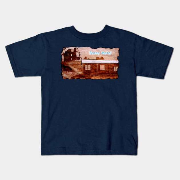 Bates Motel Kids T-Shirt by vanpaul54